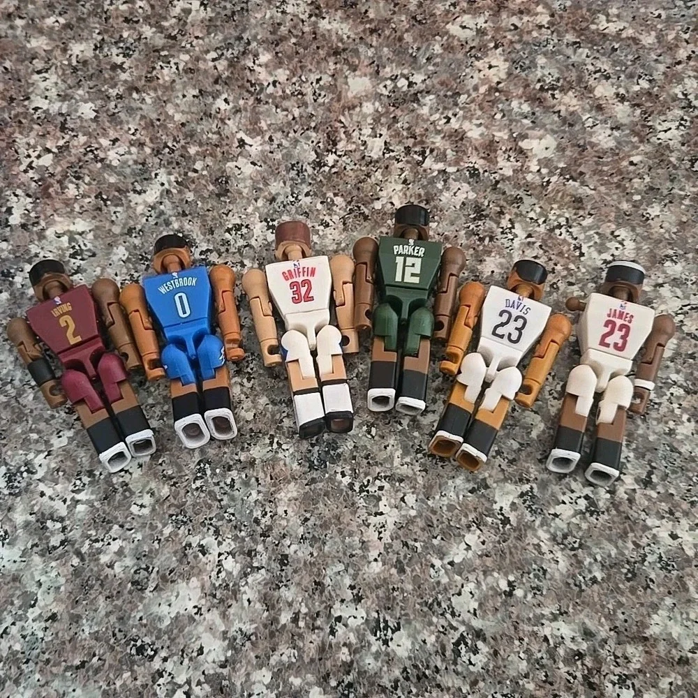 NBA C3 Construction Basketball Figures Lot of‎ 6 LeBron Kyrie Westbrook Loose